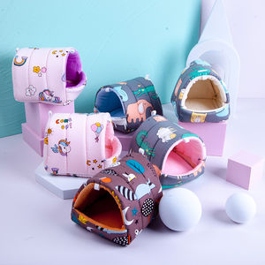 Outdoor Eco-friendly Guinea Pig <b>Beds</b> with Print Pattern for Long-Haired Rabbits Hamsters Small Rodents-Washable <b>Pet</b> Nest - Product Image 2