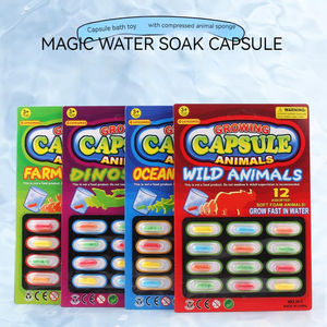 Novedad dibujos animados 12 Uds unicornio dinosaurio cognición burbuja expandible agua expansión crecido Animal mágico cultivo cápsulas Juguetes - Product Image 2