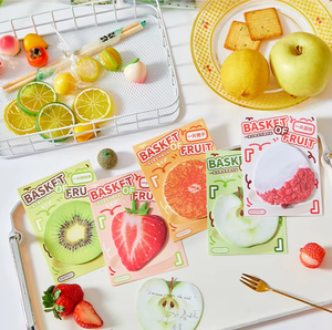 Bộ giấy nhớ dán tự dính dễ thương 30 trang, hình trái cây giả kẹo, kiểu Kawaii, dành cho học sinh - Product Image 3