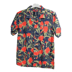 Chemise homme haute qualité coupe cintrée manches courtes en flanelle de coton sergé 100% teint en fil pour col polo conception respirante pour l'automne - Product Image 1