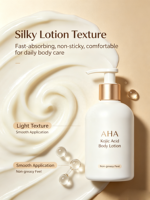 Lotion corporelle nourrissante anti-âge éclaircissante à la vitamine C et au beurre de karité avec acide kojique et AHA, lotion corporelle blanchissante en gros