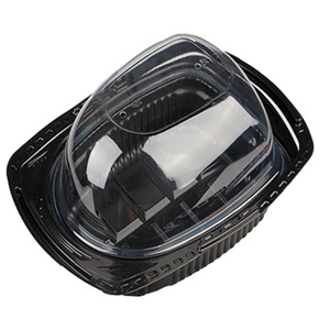 Boîte d'emballage en plastique PP jetable de qualité alimentaire pour poulet et canard, avec poignée et couvercle transparent, récipient à emporter compatible micro-ondes - Product Image 1