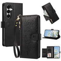 Étui portefeuille en cuir à fermeture éclair avec lanière et porte-cartes multiples pour Samsung Galaxy A57 A37 A27 A17 A07 A06 A16 A26 A36 A56 5G