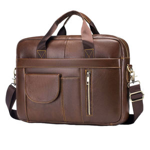 Maletín <span class=keywords><strong>de</strong></span> Cuero Genuino <span class=keywords><strong>de</strong></span> Vaca <span class=keywords><strong>de</strong></span> Lujo Vintage, <span class=keywords><strong>Bolsa</strong></span> <span class=keywords><strong>de</strong></span> Hombro para Portátil <span class=keywords><strong>de</strong></span> 14 Pulgadas, Impermeable, para <span class=keywords><strong>Trabajo</strong></span> y Negocios, para Hombre - Product Image 1