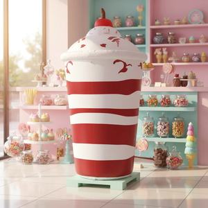 Vaso de Batido Inflable <span class=keywords><strong>Gigante</strong></span> de 3m con Luces LED, Decoración Inflable con Marca para Restaurante de Comida Rápida/Promoción de Bebidas - Product Image 5