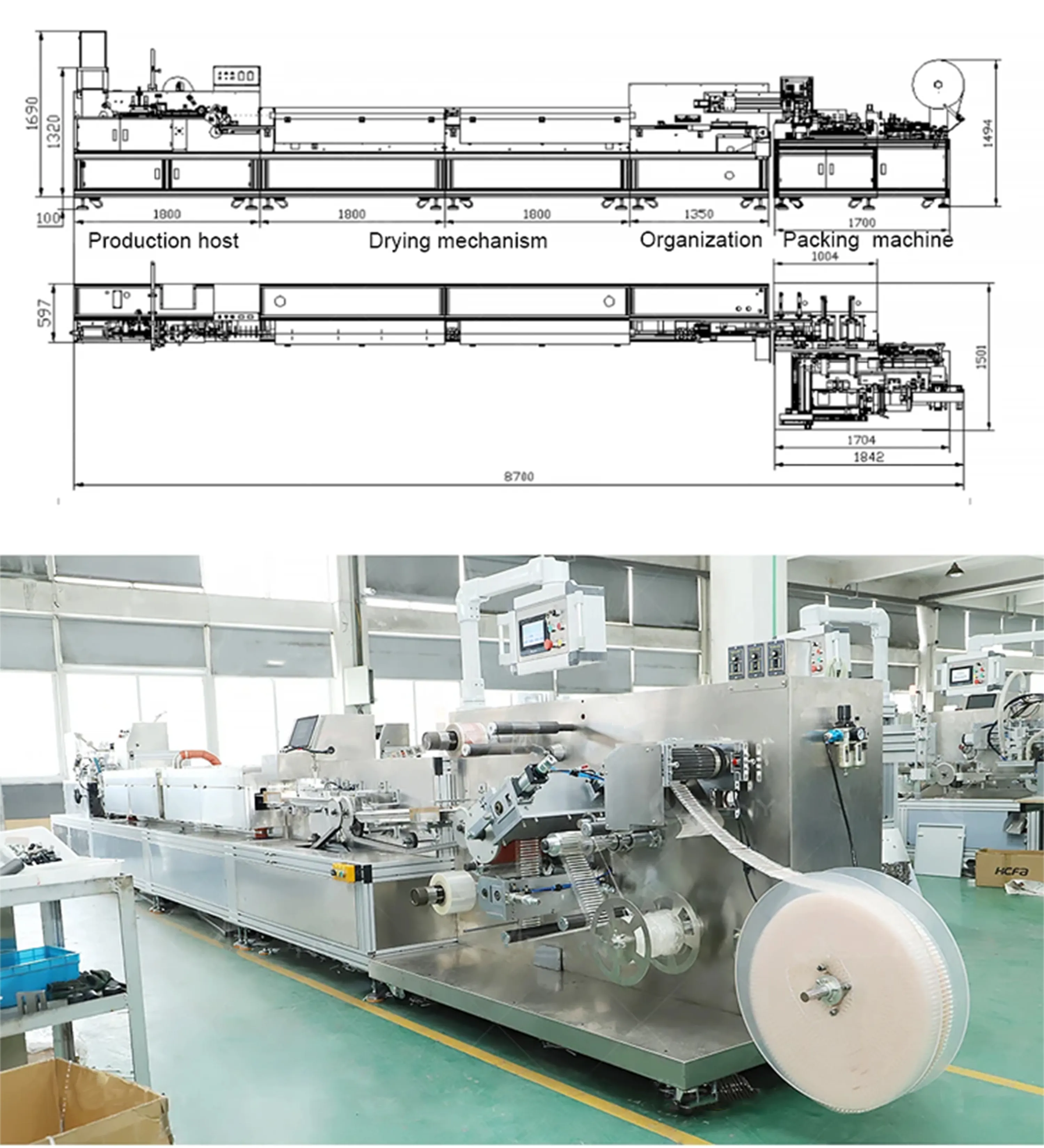 Forbona fabrika doğrudan standart otomatik yüksek hızlı pamuklu çubuk yapma makinesi