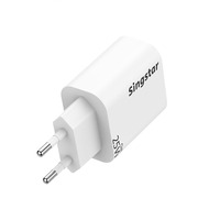 Adaptateur secteur double USB-A plaqué blanc, USB-C personnalisé OEM PD25W pour chargeur rapide Apple 18 pour iPhone 17 16 15 Pro