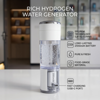 Bouteilles d'eau à hydrogène de dernière technologie, sans BPA, sûres, 4000-8000ppb, vente en gros d'usine, gobelet portable PEM SPE