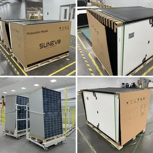 เยอรมนีสต็อก Sunevo ที่มีแผงโซลาร์เซลล์ 560W 570W 580W พลังงานแสงอาทิตย์ N ประเภทแผง Solaire สําหรับโปรแกรมบ้าน