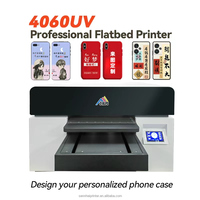 Mesin Printer UV Flatbed Kompak 4060 Unggulan, Peralatan Cetak Digital untuk Produksi Casing Ponsel dan Gantungan Kunci bagi Usaha Kecil