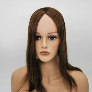 Meilleure vente 16 pouces soyeux droit doux Remy Hair Topper postiche européen pour femmes avec base mono fabriqué en cheveux humains de haute qualité - Product Image 3