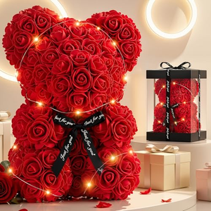 Meilleures ventes : ours en peluche rose de 25 cm et 40 cm, mousse de haute qualité avec boîte cadeau - Cadeau pour la Saint-Valentin - Product Image 1