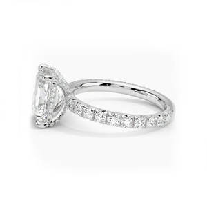 Anillos de oro amarillo de 10K con moissanita de corte esmeralda para mujer, anillo solitario para promesa, aniversario, boda. - Product Image 3