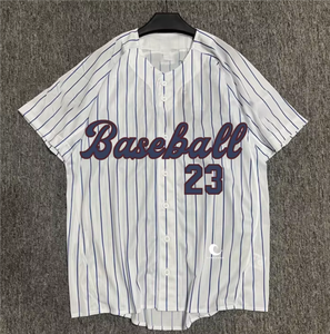 Vêtements de sport de baseball, logo brodé sur tissu sergé, motif uni, jersey de mode sublimé - Product Image 5