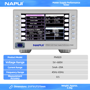 NAPUI PM9820 Probador de Fuentes de Alimentación LED, Medidor de Potencia Digital, Analizador de Parámetros Eléctricos AC/DC - Product Image 3