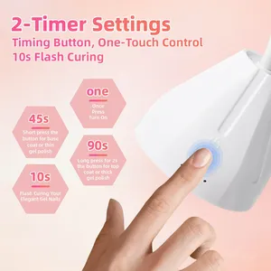 DianaBeauty Rechargeable Nail Lamp 360. Adjustable Desktop UV Lamp for Nails 9 LED Manicure Lamp for Curing Gels and Nail Polish - Product Image 4