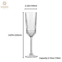 Ensemble de gobelets en cristal de verre transparent, coupe à champagne, verres à cocktail, verre à martini, verre à gin, verres à vin