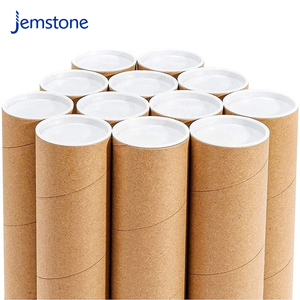 Suministro Directo de Fábrica, Tubos de Papel Kraft Postales Largos Reciclables Personalizados, Rollos de Embalaje para Uso Logístico con Tapas de Plástico - Product Image 2