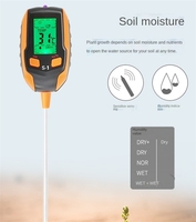 Écran LCD 4 en 1 PH du sol Humidimètre de la température du soleil Testeur de sol pour plantes de jardin