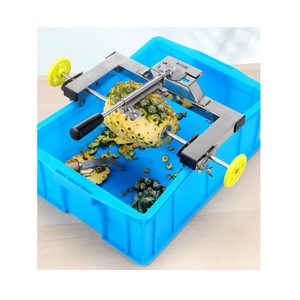Outil de cuisine professionnel pour fruits, manuel, en acier inoxydable 304, éplucheur, dénoyauteur, trancheur et coupe-œillets d'ananas jaunes - Product Image 4