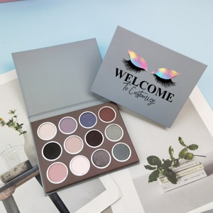 New Design <strong>Grey</strong> High Pigment <strong>Eyeshadow</strong> 12 Colors Vegan Mineral <strong>Eyeshadow</strong> Palette Smoky Eyes Makeup Shadow Palette - Product Image 1