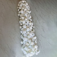 MSFAME – Grande guirlande de fleurs blanches personnalisée pour mariage, pour escaliers et tables