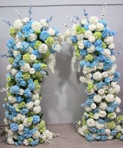 Arco de Flores Artificiales Realistas de la <span class=keywords><strong>Serie</strong></span> Monet de Loto Silvestre, Decoración de Flores de Jardín Verdes para Arreglos de Boda Estilo Bosque - Product Image 4