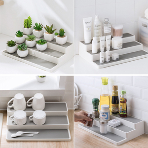 Estante de Almacenamiento de Escritorio de 3 Niveles de PP, Organizador Antideslizante para Especias de Cocina, para Armario o <span class=keywords><strong>Despensa</strong></span> - Product Image 3