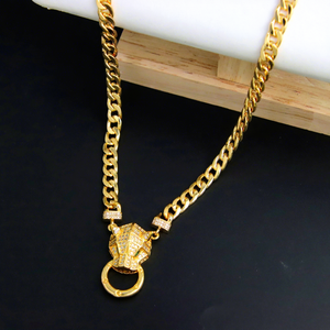 Collar con Colgante de Leopardo en Oro de Lujo, Chapado en Oro de 21k, Joyería Punk Hip Hop para Hombres y Mujeres - Product Image 2