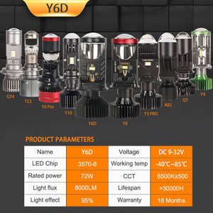 Ampoule de projecteur Bi-LED JoyFree 8000LM 6500K, grand objectif, phare Bi-LED, objectif de projecteur, phare de voiture pour voiture - Product Image 4