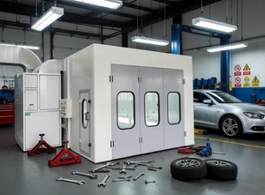 Cabina <span class=keywords><strong>de</strong></span> Pintura Automotriz <span class=keywords><strong>de</strong></span> Alta Temperatura con Quemador Diésel, Iluminación LED, Ventilador Centrífugo, 80°C <span class=keywords><strong>de</strong></span> Temperatura <span class=keywords><strong>de</strong></span> Horneado, Certificación CE - Product Image 4