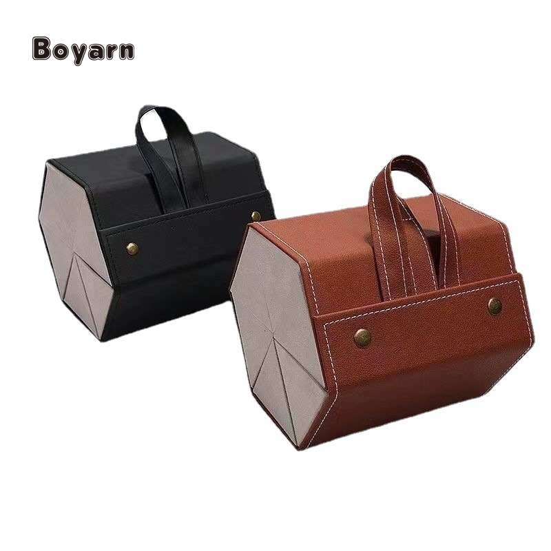 Multiple Leather Sunglasses Travel Organizer Case Foldable Eyeglasses Storage Box Portable Eyewear Display Containers