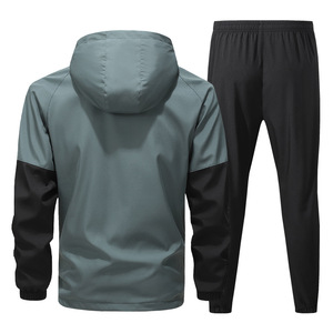 Tuta Sportiva Casual da Uomo Personalizzata per Primavera Autunno, Design con Cappuccio e Logo Ecologico, Abbigliamento Giovanile di Tendenza - Product Image 3