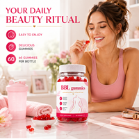 Gummies d'extrait de racine de Maca 5000mg, marque privée OEM, 60 unités, pour l'énergie et l'équilibre hormonal féminin, certifiées Halal et GMP