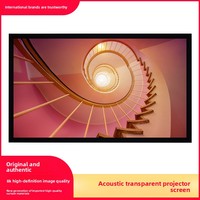 Écran de projection personnalisé à cadre transparent tissé, format 16:9, tissu transparent au son traversable, cinéma haute définition 8K3D