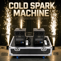 2 machines à étincelles froides Sparkular 700W DMX512 avec flight case pour DJ, scène, mariage, extérieur
