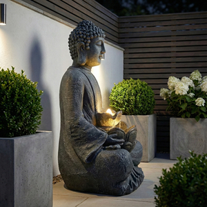 Fuente de Agua Zen Moderna con Tema de Pájaros, Hecha a Mano con Resina y LED, Decoración Impermeable para Jardín, Terraza y Fiestas - Product Image 2