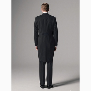 Traje de 3 Piezas para Hombre, Estilo Italiano, Casual, Negro, Resistente al Viento, Antiarrugas, Transpirable, con Logotipo Personalizado, Gran Venta - Product Image 1