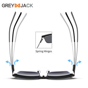 แว่นกันแดดสีเทาแจ็คสแตนเลส UV400โพลาไรซ์สำหรับผู้ชายกันแสงสีฟ้าน้ำหนักเบาทนทาน C1C2C3C4C5C6กันแดดแฟชั่น - Product Image 3