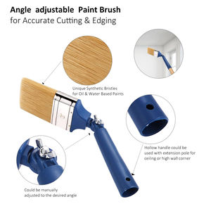 Industriële doe-het-zelf kwaliteit aanpasbare muurverfborstels bulk plastic handvat borstelharen filament OEM ondersteuning industriële verfborstels - Product Image 4