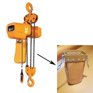 2T 3T 5t带钩链袋的固定式手动电动环链葫芦