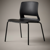 Chaise de conférence orange en plastique pour salle de classe, auditorium, avec structure métallique pour salle de réunion