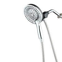 SANIPRO Juego de ducha Ensemble de robinet de salle de bain Simple ABS 2 en 1 Combo pommeau de douche avec douchette supérieure à pluie