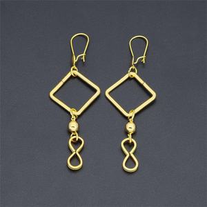 Pendientes Colgantes Redondos con Forma de Hoja Chapados en Oro para Mujer Jxx, Nuevo Lanzamiento, Precio al por Mayor, Estilo Clásico, Material Principal Latón - Product Image 5