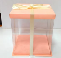 Boîtes à gâteaux transparentes en plastique de qualité alimentaire personnalisées pour les fêtes et les anniversaires, boîte à gâteaux transparente en PET