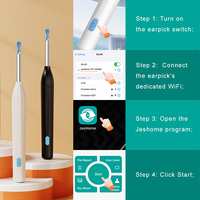 Nettoyant Auriculaire Visuel Intelligent et Curette Sans Fil pour Cérumen avec Caméra, Outil de Retrait de Cérumen, Outil de Maquillage Aérographe Intelligent