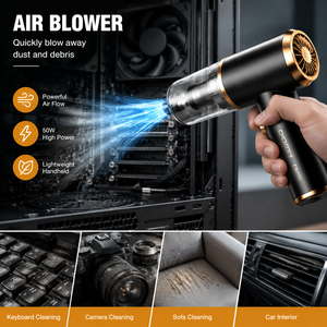 6000Pa Compact Cordless Handheld <b>Vacuum</b> Cleaner 50W Mini <b>Portable</b> Car <b>Vacuum</b> Blower Inflator Type C with 7 Accessories OEM ODM - Product Image 4