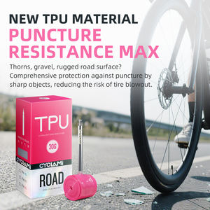 CYCLAMI chambre à air de vélo ultralégère TPU 30g chambre à air 700C 45mm 60mm 80mm pour vélo de route 700C 18 23 25 28 30 32 pneus de vélo - Product Image 3