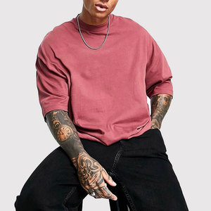 Nouveautés T-shirt élégant en pur coton lourd grande taille pour hommes Impression personnalisée T-shirt vierge surdimensionné Boxy Fit - Product Image 1