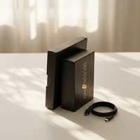 Boîte en papier personnalisée pour câble USB avec insert en EVA, boîte d'emballage pour stockage USB, boîte pour électronique grand public avec logo en relief
